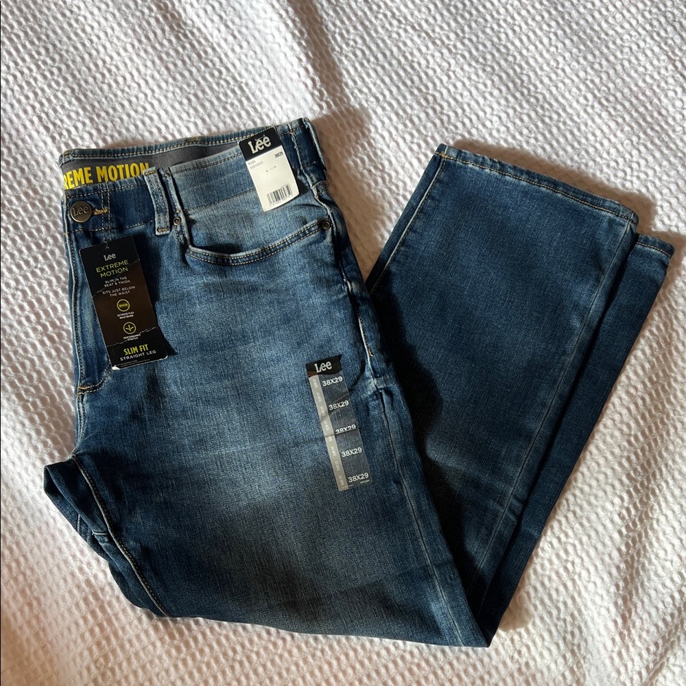 Lee Men's Dark Blue Straight Jeans